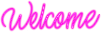 Pink Neon Welcome Sign