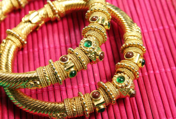 Gold bangles